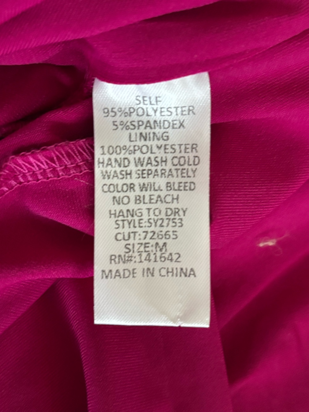 She + Sky Fuchsia Puff Sleeve V-Neck Crop Top - Picture 7 of 8